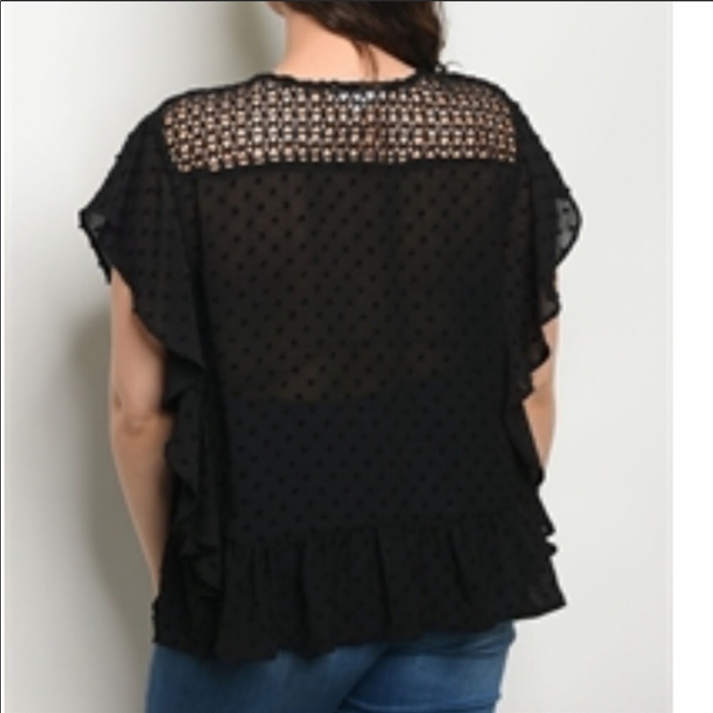Black Ruffle Top - Picture 2 of 2